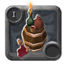 Barrel with candle