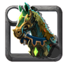 Elite Green Knight's Armored Horse