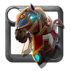 Knight Adventurer's Heraldic Armored Horse