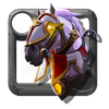 Mage Adventurer's Heraldic Armored Horse