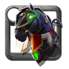 Rogue Adventurer's Heraldic Armored Horse